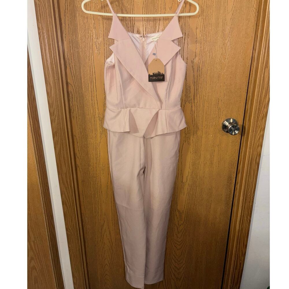 Mainstrip women’s light pink long pants jumpsuit one-piece NWT (size small)